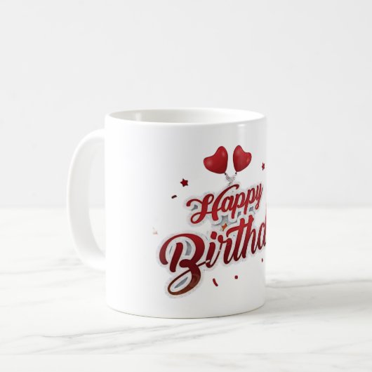 Tasse zum Geburtstag (Vorderseite Links)
