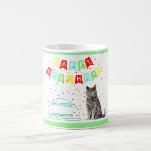 Tasse zum Geburtstag von der Katze (Mittel)