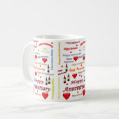 Tasse zum glücklichen Jahrestag (Vorderseite Links)