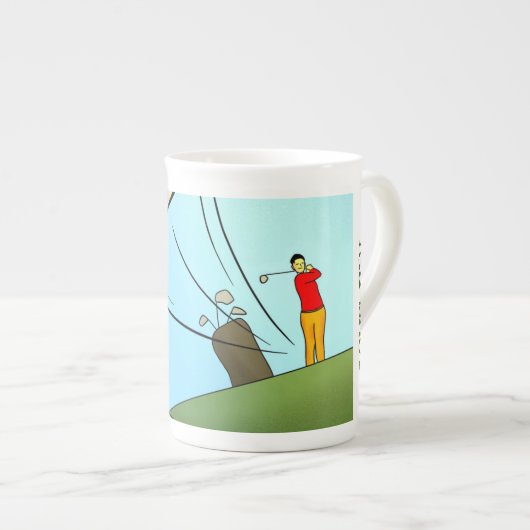 Tasse zum Golf-Bone-China (Vorderseite Rechts)