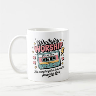 Tasse zum Gottesdienst   Retro-Christlicher Kaffee