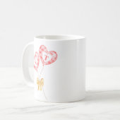 Tasse zum Jahrestag - Ballons mit den Initialen de (Vorderseite Links)