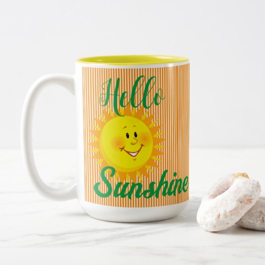 Tasse zum Kaffee, Hallo Sonnencreme (Mit Donut)