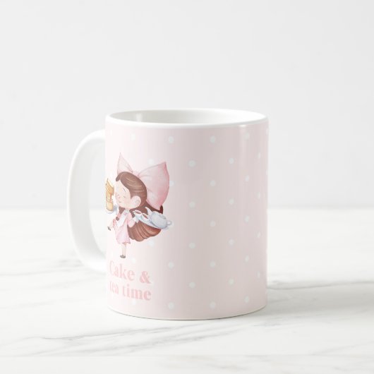 Tasse zum Kuchen und Tee (Vorderseite Links)