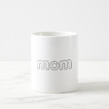 Tasse zum Nachspuren des Alphabets für Mama als Ge