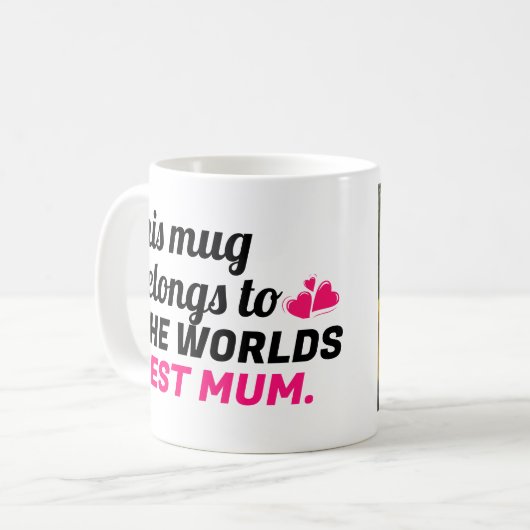 Tasse zum personalisierten Muttertag (Vorderseite Links)