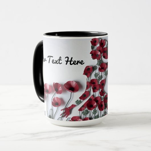 Tasse zum personalisierten Muttertag mit Roten Pap (Vorderseite Links)