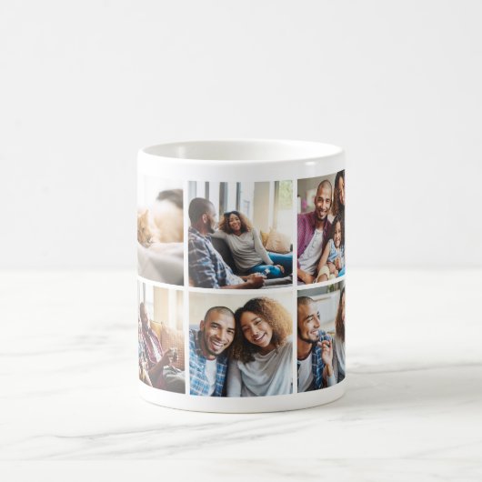 Tasse zum spielerischen Happy Family Foto Collage (Mittel)