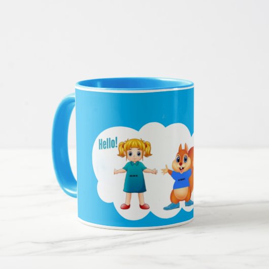 Tasse zum Thema Alice & Aurovy farbig (Vorderseite Links)