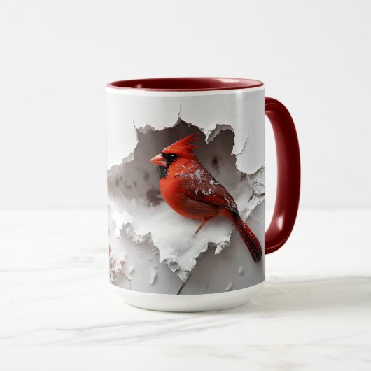 Tasse zum WeihnachtsKardinal (VorderseiteRechts)