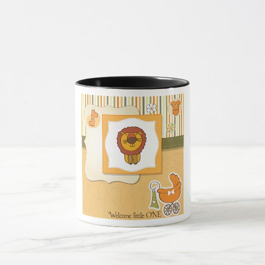 Tasse zur Ankündigung von Lion Baby