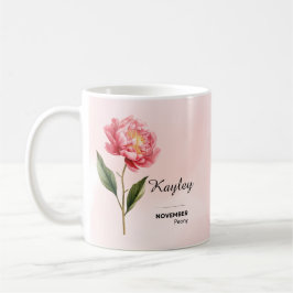 Tasse zur Blume im personalisierten November