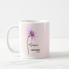 Tasse zur Blume im personalisierten September