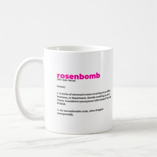 Tasse zur Definition von Rosenbomben (Links)