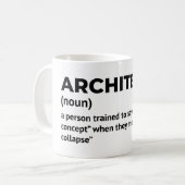 Tasse zur Definition von Spaß-Architektur (Vorderseite Links)