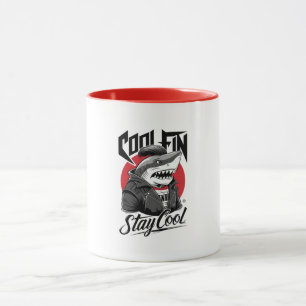 Tasse zur Illustration cooler Fingerhai