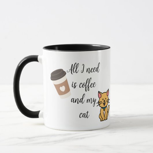 Tasse zur Kaffee- und Cat Keramik (Links)