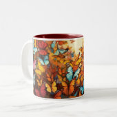 Tasse zur Keramik von Butterfly-Design-Augen (Vorderseite Links)