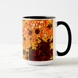 Tasse zur Malerei von Sonnenblumen