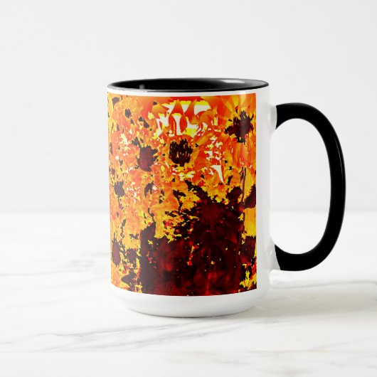 Tasse zur Malerei von Sonnenblumen (Rechts)