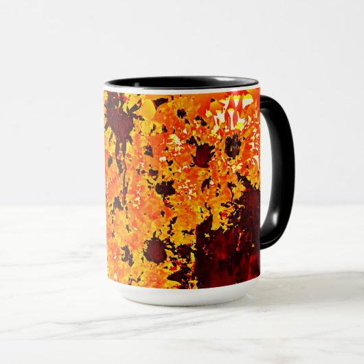 Tasse zur Malerei von Sonnenblumen (VorderseiteRechts)