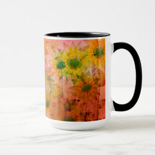 Tasse zur Malerei von Sonnenblumen