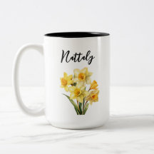 Tasse zur personalisierten Blume - März