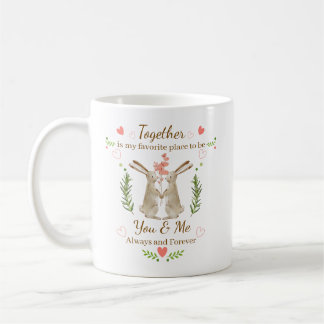 Tasse 'Zusammen Du & Ich' - Süße Hasen-Paar-Tasse