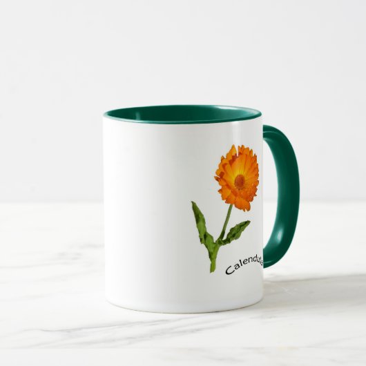 Tasse - Zwei Calendula-Blume (VorderseiteRechts)