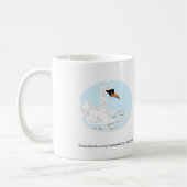 Tasse: Zwei Schwäne schwimmen Kaffeetasse (Links)