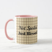 Tasse-Zwei-Ton-Tan Kariert nicht verwischt nur ges Tasse (Links)