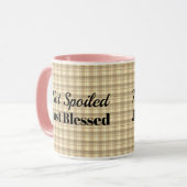 Tasse-Zwei-Ton-Tan Kariert nicht verwischt nur ges Tasse (Vorderseite Links)