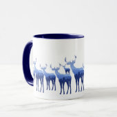 Tasse-Zwei-Tone-Blauer Hirsch/Elch Tasse (Vorderseite Links)