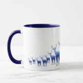 Tasse-Zwei-Tone-Blauer Hirsch/Elch Tasse (Links)