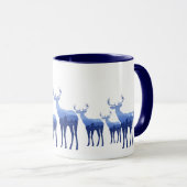 Tasse-Zwei-Tone-Blauer Hirsch/Elch Tasse (VorderseiteRechts)