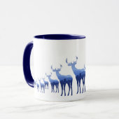 Tasse-Zwei-Tone-Blauer Hirsch/Elch Tasse (Vorderseite Links)