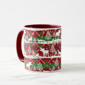 Tasse-Zwei-Tone-Rot/Grün-Weihnachtslandschaft Tasse (Vorderseite Links)