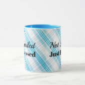 Tasse-Zwei Tone-Sky Blau Kariert nicht verwischt n Tasse (Zentrum)