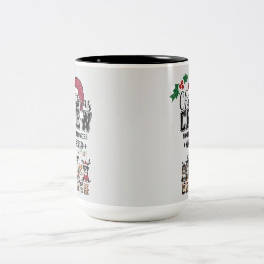 Tasse Zwei Töne Weihnachten Crew (Mittel)