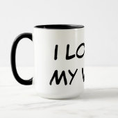 Tasse, zwei tonen, Special, Text, Schwarzgriff, Tasse (Links)