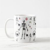 Tasse zwischen Skeletten (Links)