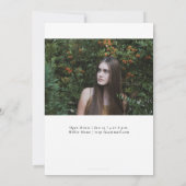 Tassel Arch Moderner Minimal 2 Foto Abschluss Einladung (Rückseite)