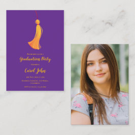 Tassel Foto 2025 Graduation Party Mini Einladung