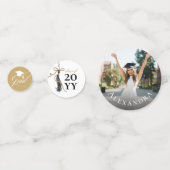 Tassel Gold Bow Graduation Party Custom Grad Photo Konfetti (Vorderseiten)