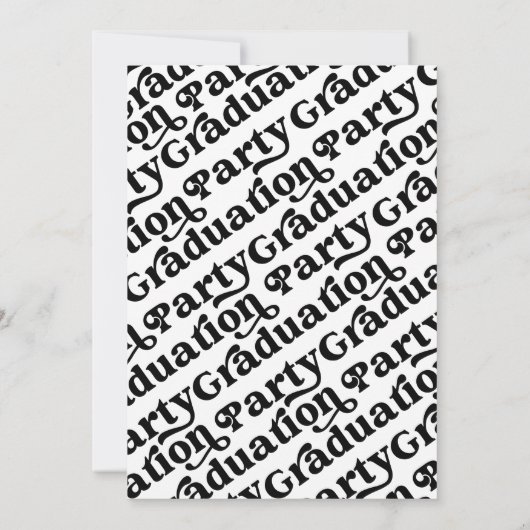 Tassel Graduation Party Einladung (Rückseite)