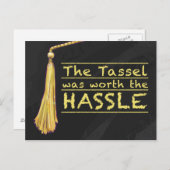 Tassel Hassle Gold Postkarte (Vorne/Hinten)