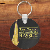 Tassel Hassle Gold Schlüsselanhänger (Vorderseite)