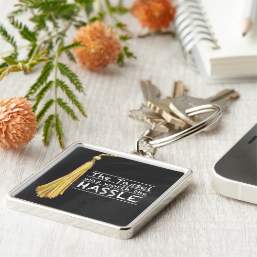 Tassel Hassle Silver Schlüsselanhänger (Seite)