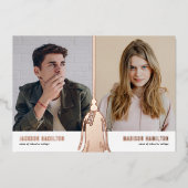 Tassel Joint Foto Graduation Party 2025 Folieneinladung (Vorderseite)