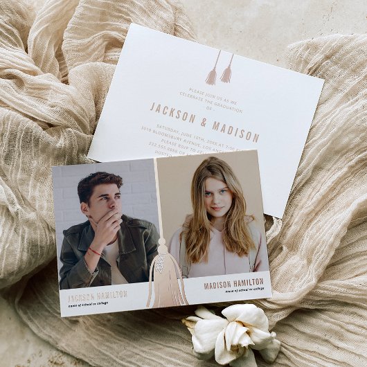 Tassel Joint Foto Graduation Party 2025 Folieneinladung